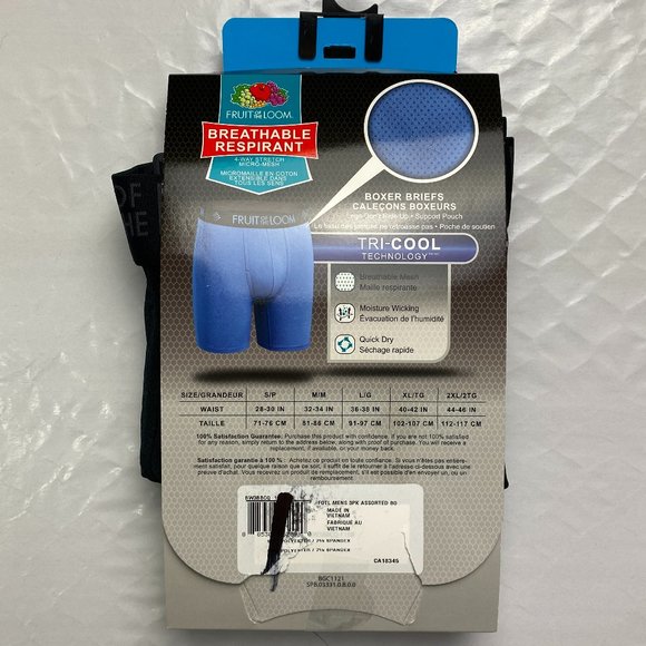 Fruit of the Loom Men's Breathable Micro-Mesh Boxer Brief, 3-Pack - Picture 2 of 4